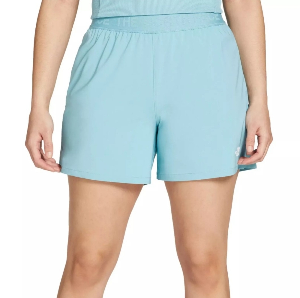 The North Face Women's Sz (M) Wander Shorts Reef Waters Blue Coral w/ Liner NEW
